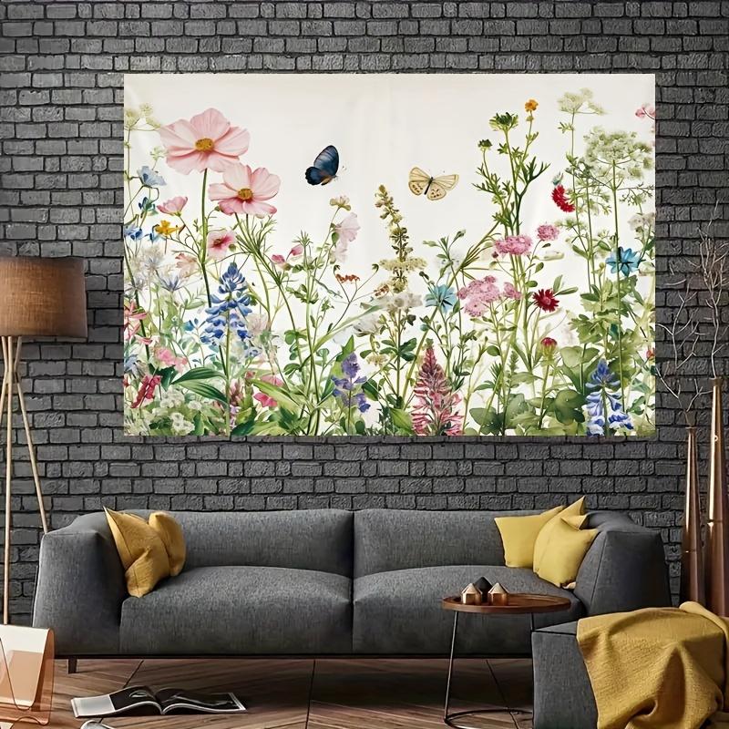1Pc Vibrant Floral and Plant Background Decoration - Durable Polyester Photo Prop for Unforgettable Parties