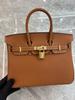 Large-capacity Litchi Pattern Togo Gold and Silver Diamond Genuine Leather Top-grain Cowhide Fashionable and Versatile Single-shoulder Handbag