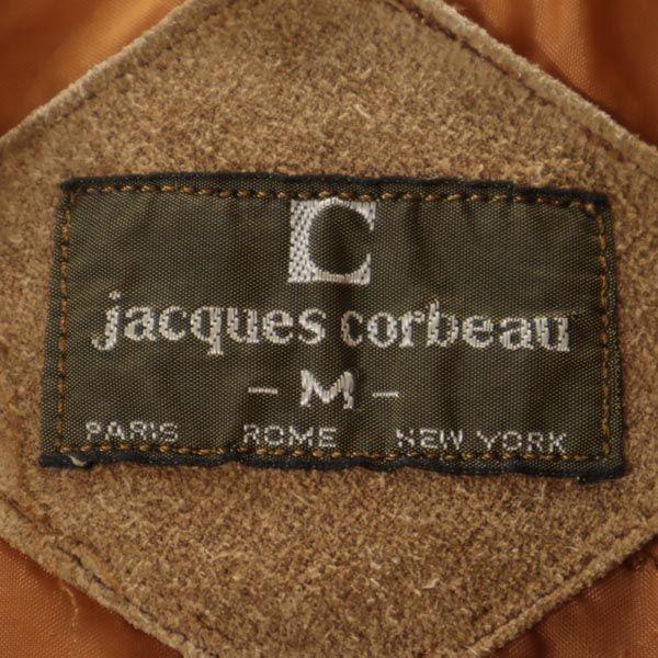 JACQUES CORBEAN 80s vintage Suede leather switching Knit jacket M Brown Men's Used