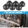 Universal Car Turn to Rod Arm Ball Joint Head Dust Protection Car Suspension Steering Parts Rubber Black (Set of 6)