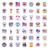 50 American 250Th Anniversary Stickers Flag Elements Waterproof Decorative Stickers Personalized Creative Stickers