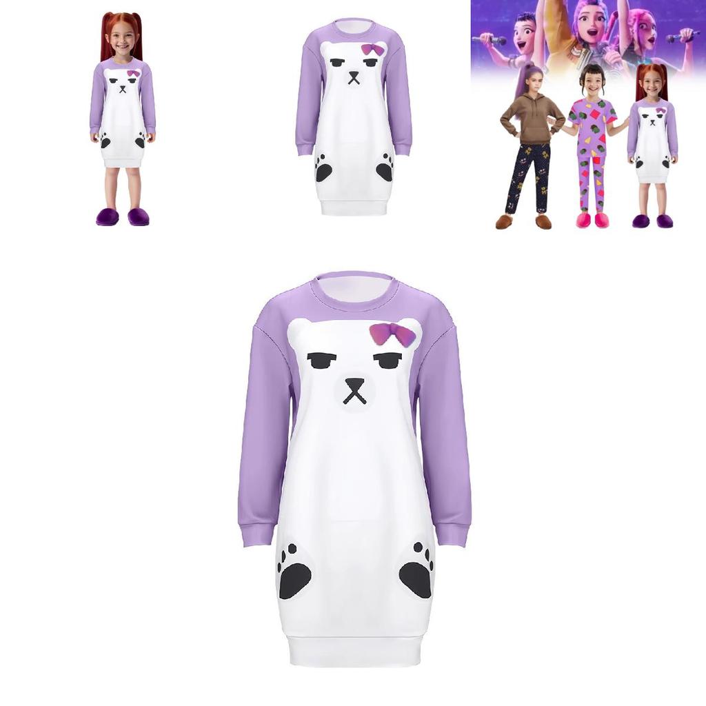 Kpop Demon Hunters Rumi Mira Zoey Cosplay Pajama Set With Polyester Fabric For Stage Performances