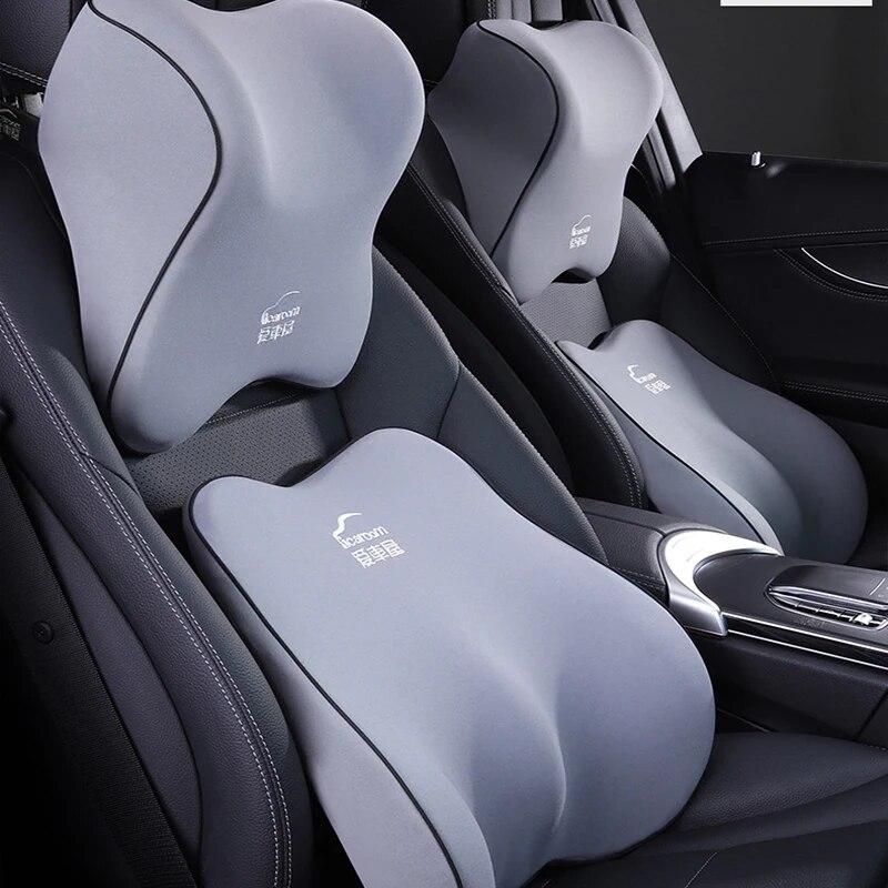 Car Seat Headrest Pillow Neck Lumbar Support Pillow For Car Travel Pillow Soft Seat Back Support Waist Pillow Car