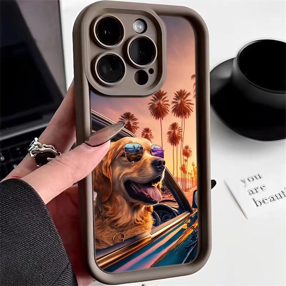 Ae76 Dog Color Doodle Design Art Protective Phone Cases for iPhone 13 14 15 Pro Max Infinix Hot 40i Tecno Camon 30 20 Pro Angel Eyes TPU Back Cover