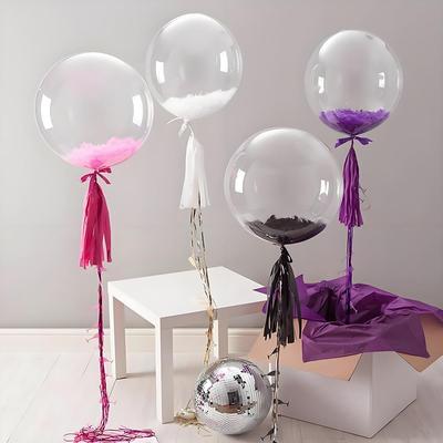 10 sztuk 11-24 cali przezroczysty Bobo balon typu bańka wyczyść nadmuchiwane powietrze hel Globos ślub dekoracja urodzinowa Baby Shower