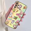 Japan T-Tokidokis Phone Case Black Silicone Soft For Samsung S25,S24,S21,S22,S23,S30,Ultra,S20,Plus,Fe,Lite
