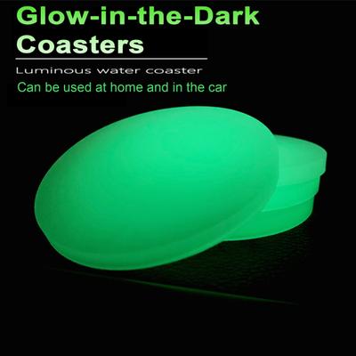 Car Cup Holder Coaster Non-slip Heat Resistant Luminous Design Car Accessory Car Water Coaster for Easy Mug Location