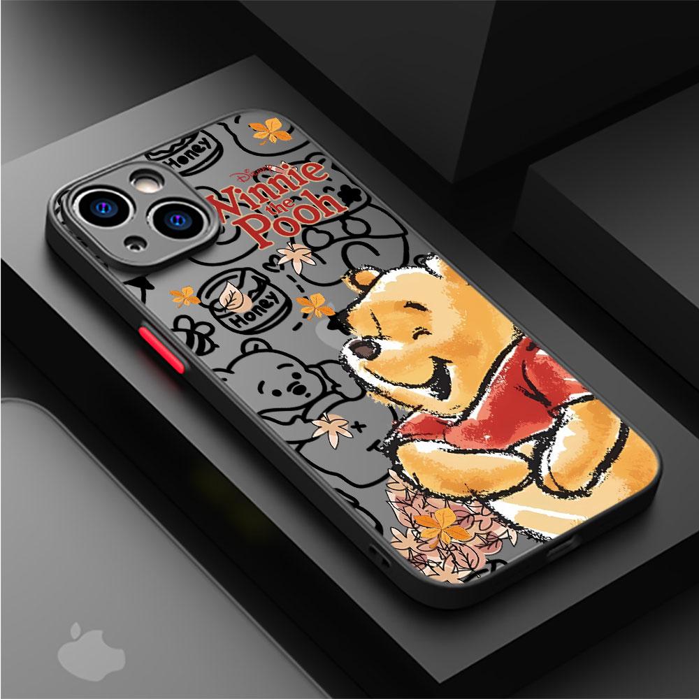 Winnie The Pooh Phone Case for Apple iPhone 15 16 Pro XS Max 13 14 Plus XR SE 7 8 12 11 Pro plus Matte