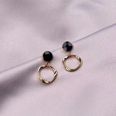 Earrings Autumn And Winter Niche Simple Temperament S925 Sterling Silver Stud Earrings High-End Light Luxury Earrings Women