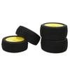 4Pcs RC Rubber Tires Flexible Stable Dense Texture RC Wheel Tires Tyre for 1/10 Off Road Vehicles Yellow