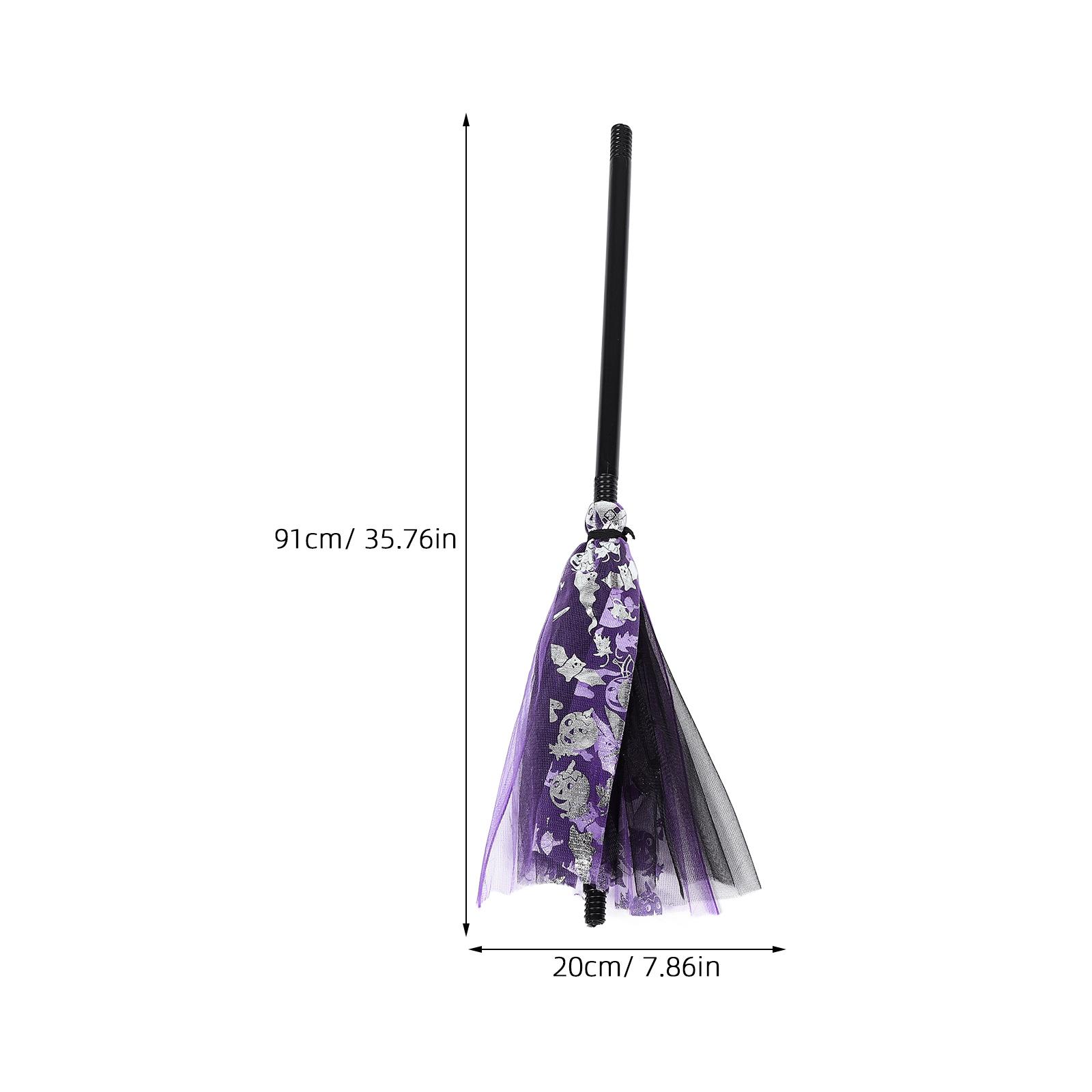 

Detachable Halloween Witch Broomstick For Kids Girls Durable Spooky Party Decor Plastic Broom Props Costume Cosplay Play Pretend чёрный