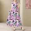 Sleeveless Plus Size Cotton Vintage Floral New In Dresses for Women Casual Loose Long Summer Dress