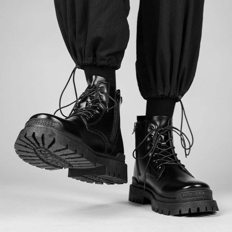 

Ботинки мартин мужские 2025 весна новая британские универсальные нескользящие износостойкие рабочие ботинки черные повседневные дышащие короткие ботинки 44