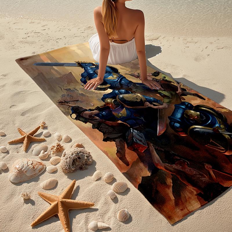 Warhammer Fashion Beach Towel: Ideal for Summer Adventures Soft, Absorbent and Quick Drying Suitable for Swimming and Bathing