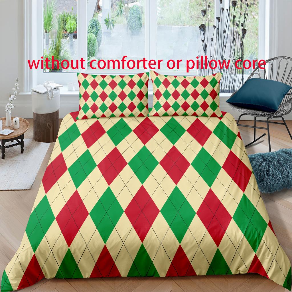 Twill Pattern - Digital Printed Duvet Kit - Polyester - Bedroom Decor -1 Bed Cover +2 Pillowcase (no pillow core)