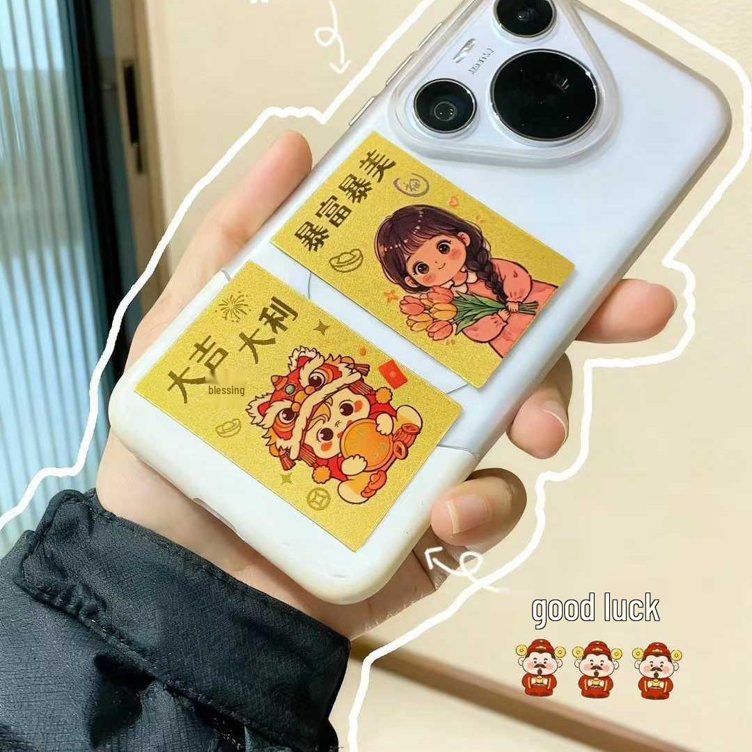 

Popular Creative 999 Pure Gold God of Wealth Phone Sticker - Smooth Sailing Business Gift