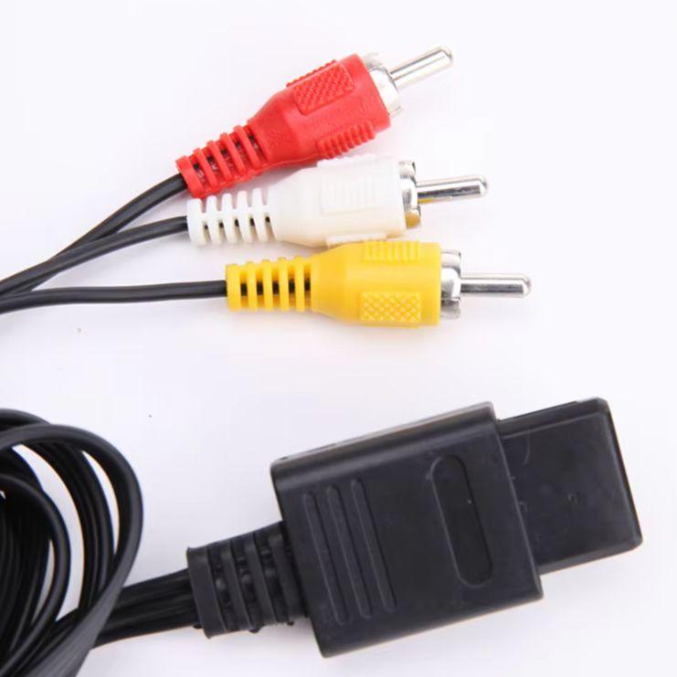 1/2PCS AV Cable Composite Video Cord AV Cable To RCA Audio Video AV Cable Cord AV Audio Video Cable for NS 64 GameCube SNES SFC