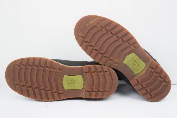 Ghete UGG din piele cu elastic lateral Negru /24.0cm/(FOLOSIT)