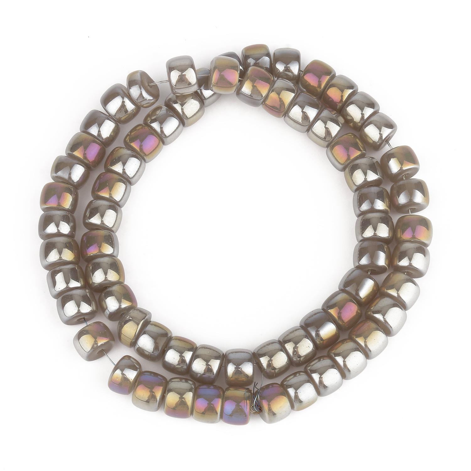 

Натуральные AB Цветные Стеклянные Кристаллы Многоцветные Цилиндрические Бусины Для Браслета Ручной Работы DIY Ювелирные Изделия 8x6 мм 8x6mm