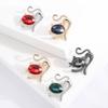 Glass Kitten Brooches for Women Unisex Enamel Animal Pin Cat Lapel Pins Banquet Party Backpack Gifts Jewelry Accessories