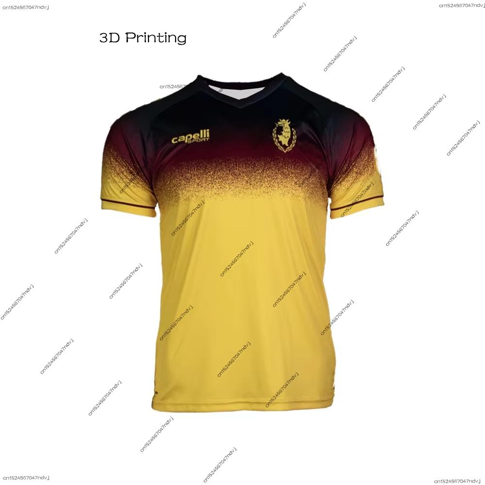 Maglia Calcio Manica Corta Sportiva Casual per Uomo Bambino Top Sportivi da Calcio