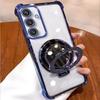 Glitter Mirror Holder Case For Samsung S25FE A56 A36 A17 A07 A26 A25 A55 A54 A35 A34 A15 A14 A73 A06 Shockproof Stand Soft Cover