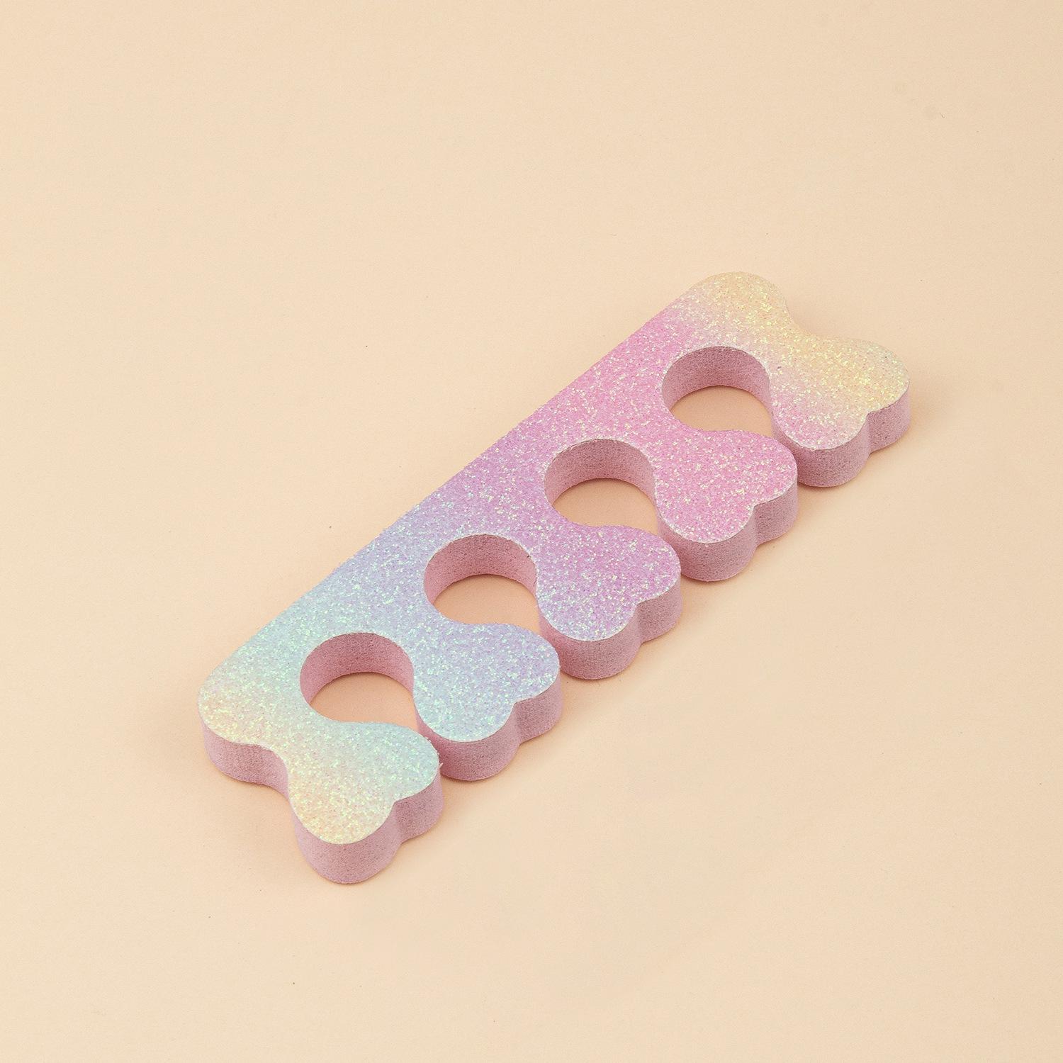 

Набор радужных разделителей для пальцев ног из ЭВА и пилочки для ногтей для детей - Аксессуары для маникюра с хлопковыми шлифовальными полосками для полировки