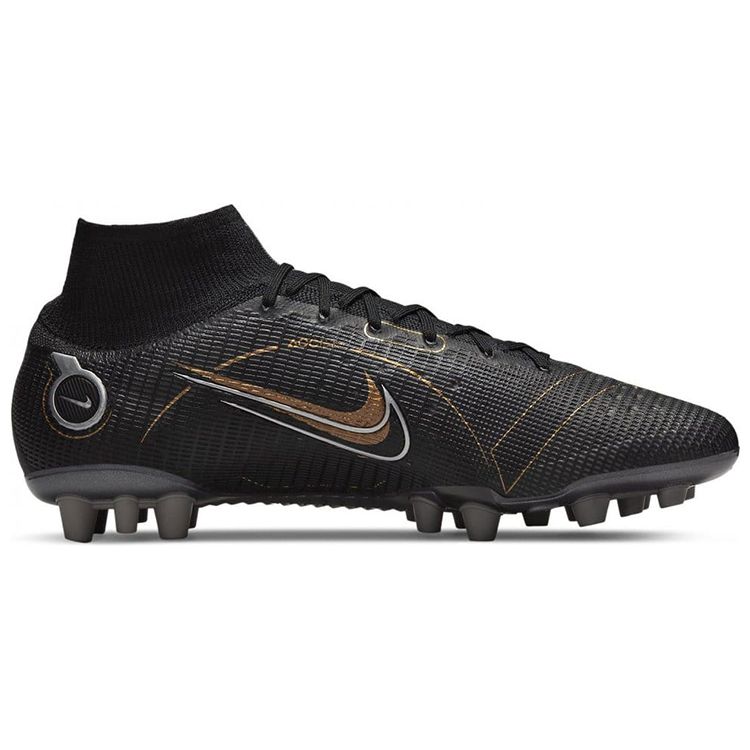 Nike Mercurial Superfly 8 Elite AG Black Metallic Gold Men Sneakers Metallic-Silver Cave-Stone DJ2841-007