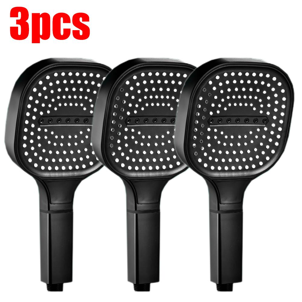 3 Modes Large Rainfall Shower Head 13cm Big Panel Square High Pressure Handheld ShowerHead ABS Portable Spa Filter Shower Nozzle