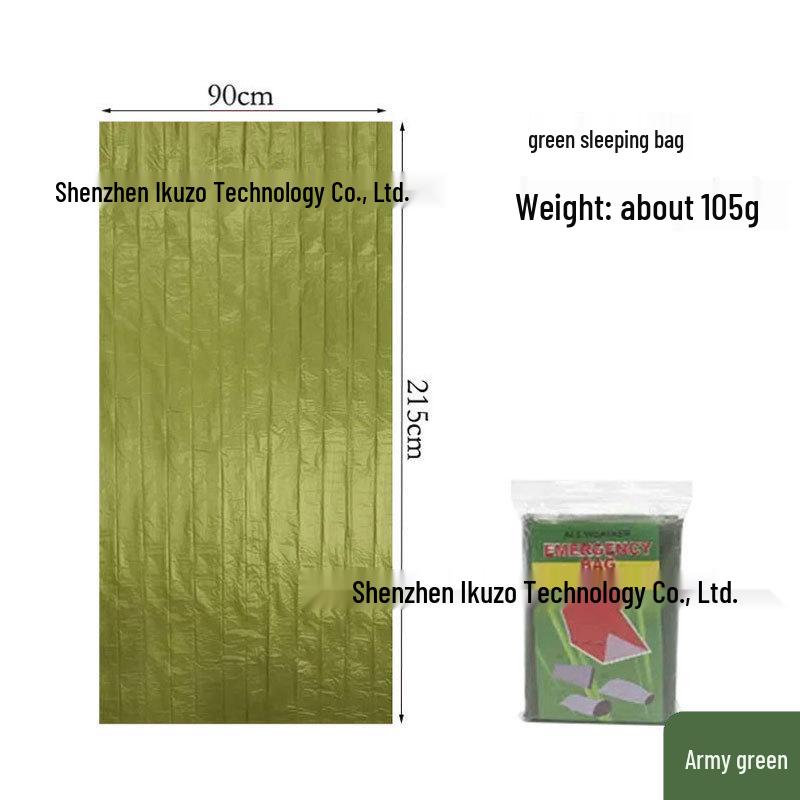 

Orange Emergency Sleeping Bag - Outdoor Survival, Camping, Anti-Dirty, Moisture-Proof Mat. 215*90 cm