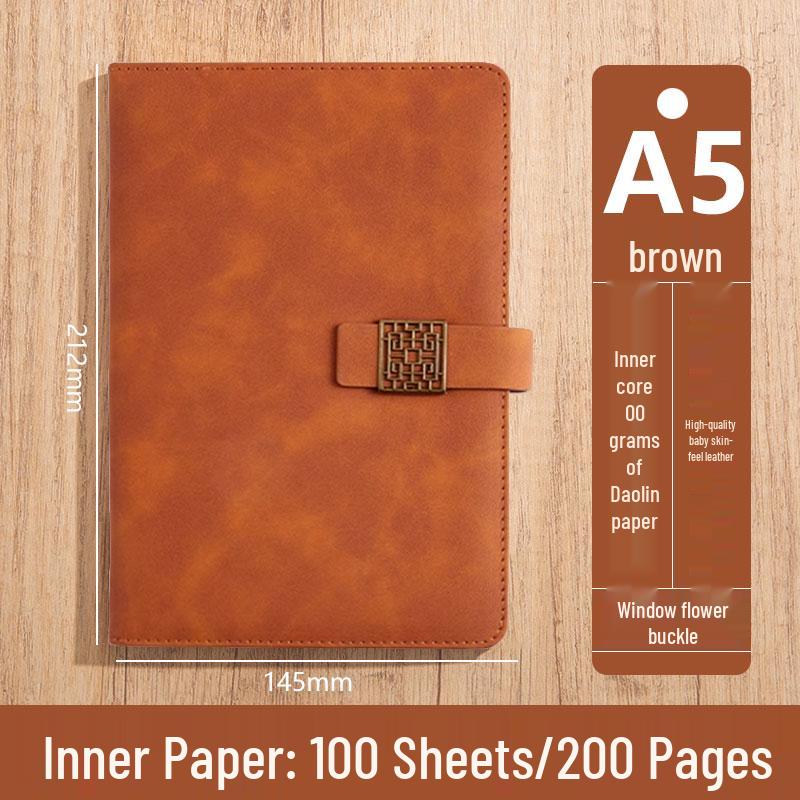 Personalized A5 Soft Leather Notebooks with Logo Printing: Custom Covers & Pages for Office Use