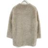 TICCA TBBA-032 Beige Wool Fur Collarless Coat Coat F beigeUsed