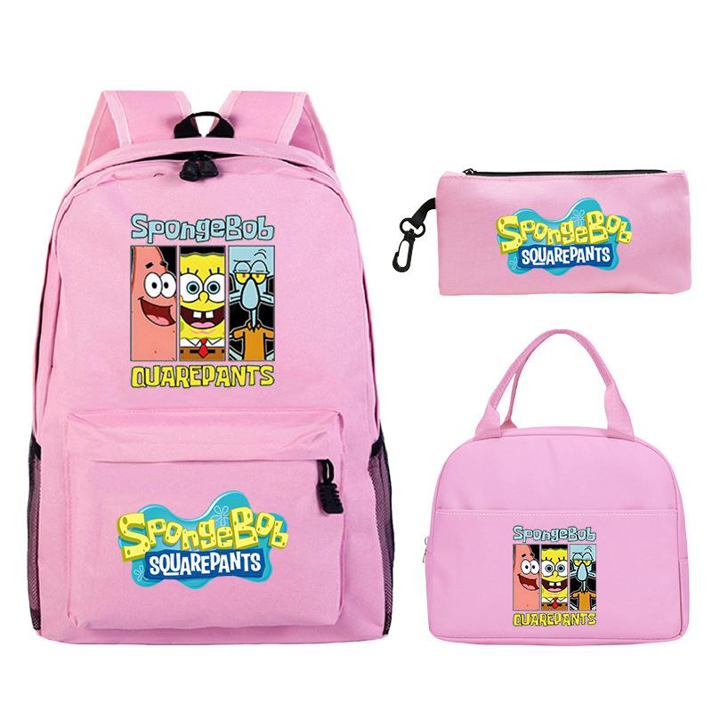Campus Trend Leisure Children'S Animation Backpack Lightweight Large Capacity Primary And Secondary School Student School Bag Set