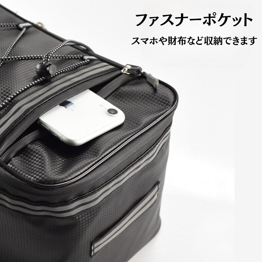 Large Capacity Bicycle Pannier Bag, Waterproof Side Bag/Carrier Bag for Rear Luggage, with Reflector Cover (15L Cover)