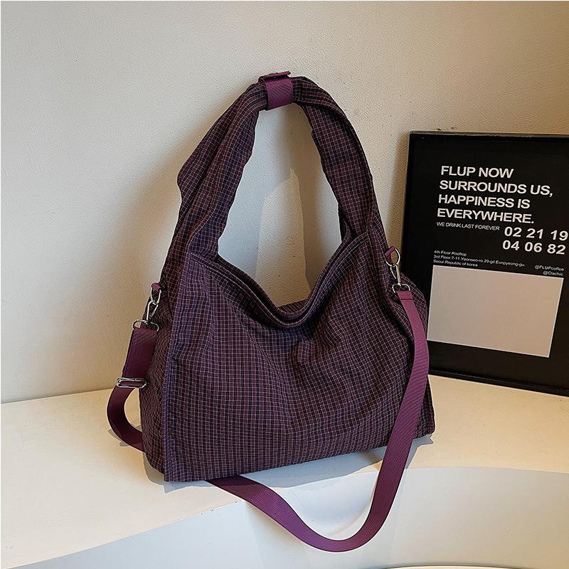 Niszowe Torby Płócienne Duża Pojemność Modne Swobodny i Leniwy Styl Jednoramienna Crossbody Torba Tote