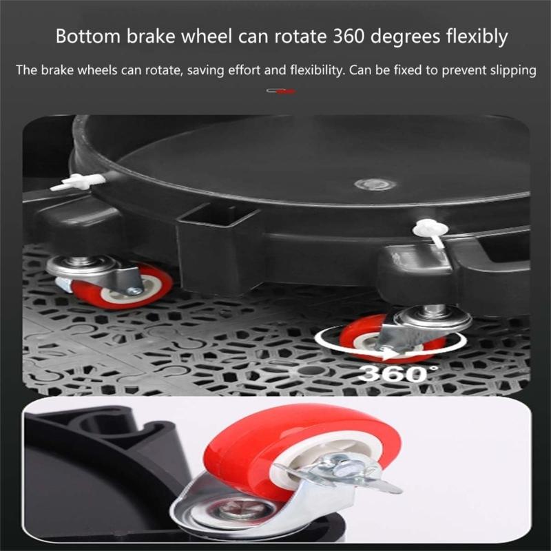 5 Gallon Professional Detailing Bucket Dollies Wash Bucket Dollies Detailing Wash Bucket 360 Degree Rotating Wheel Caste