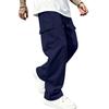 Men's Loose Fit Cargo Sweatpants with Elastic Waist Straight Leg Casual Athletic Pants