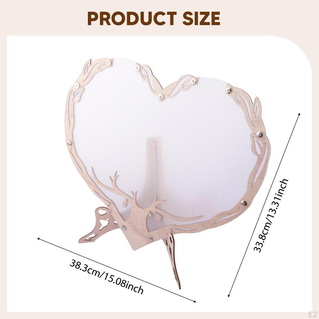 Hochzeitsgästebuch Einwurfbox Register Geschenk Dekoration Herzrahmen mit Schild für Zeremonie Party