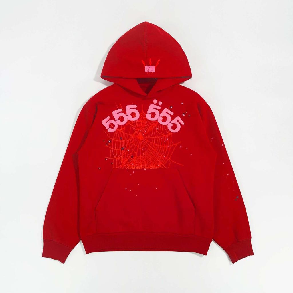 Sp5der High Version Web Print Hoodie: Trendy American Fit for Men