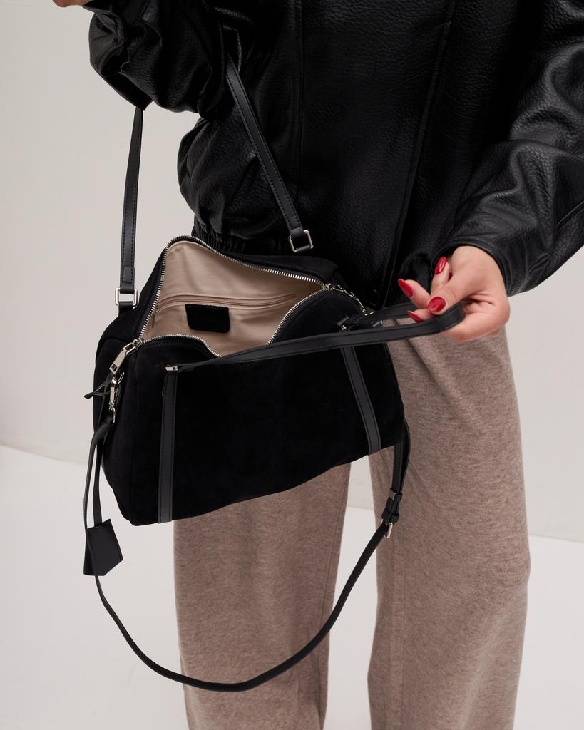 Women's Bag Polina&Eiterou 990220 Black Suede