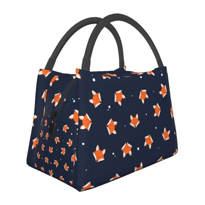 Cute Woodland Foxes Thermal Lunch Bag for Women Girls Kids Reusable Insulated Lunch Box for Work Picnic Travel School Gifts