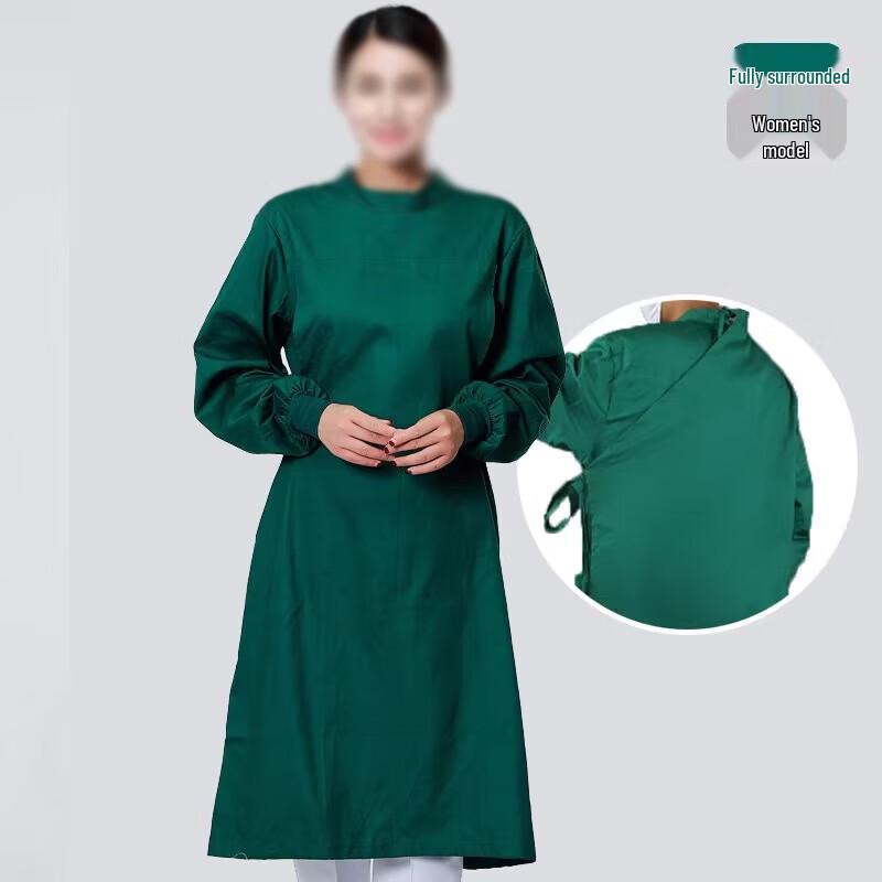 JiuRong Dark Green Full Coverage Surgical Gown
