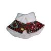 Fleece Lined Christmas Pet Cape British-style Xmas Cat Shawl Christmas Pet Scarf  Dog