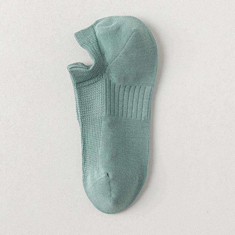 

Мужские сетчатые носки-след однотонные, с резинкой на подъеме стопы, модные и универсальные, короткий стиль 1 pair зелёный