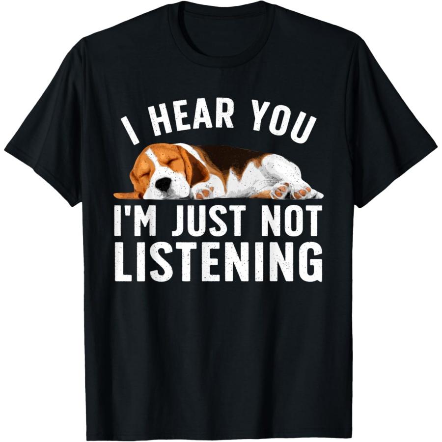 

Funny Beagle Design For Men Women Dad Mom Beagle Dog Lovers T-Shirt S