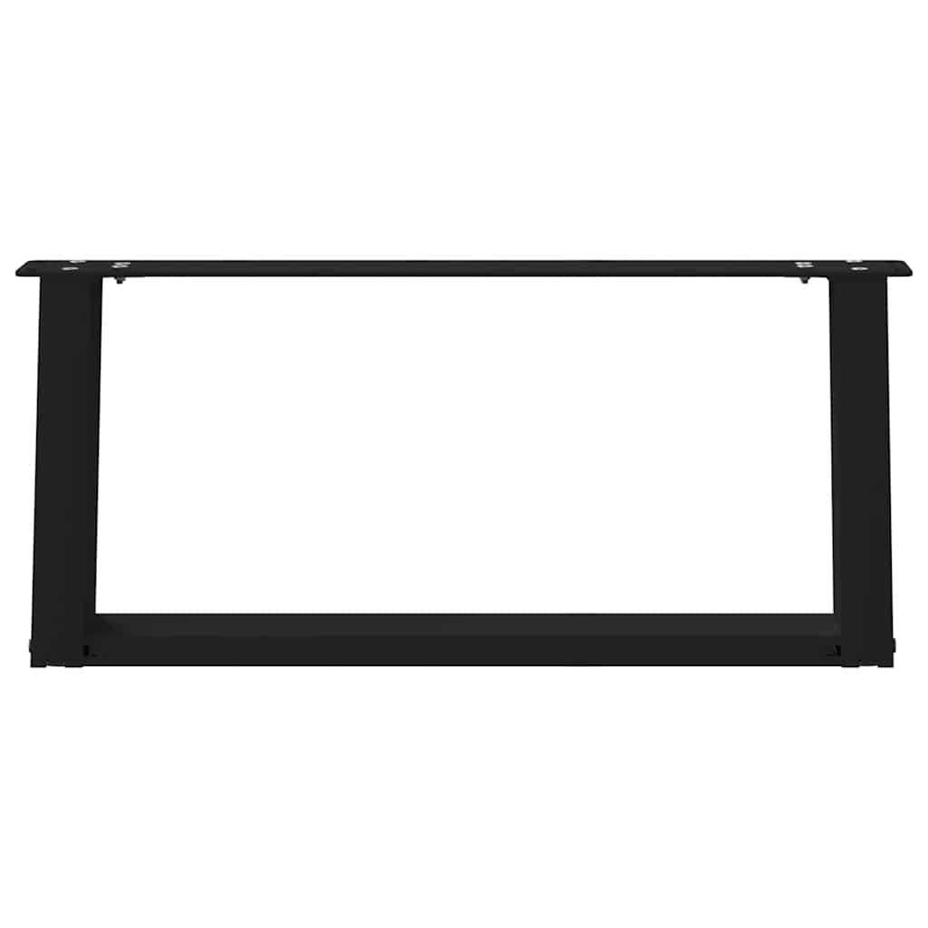 Vidaxl Coffee Table Legs, 2 Pcs, Black, 60X(30-31) Cm, Steel