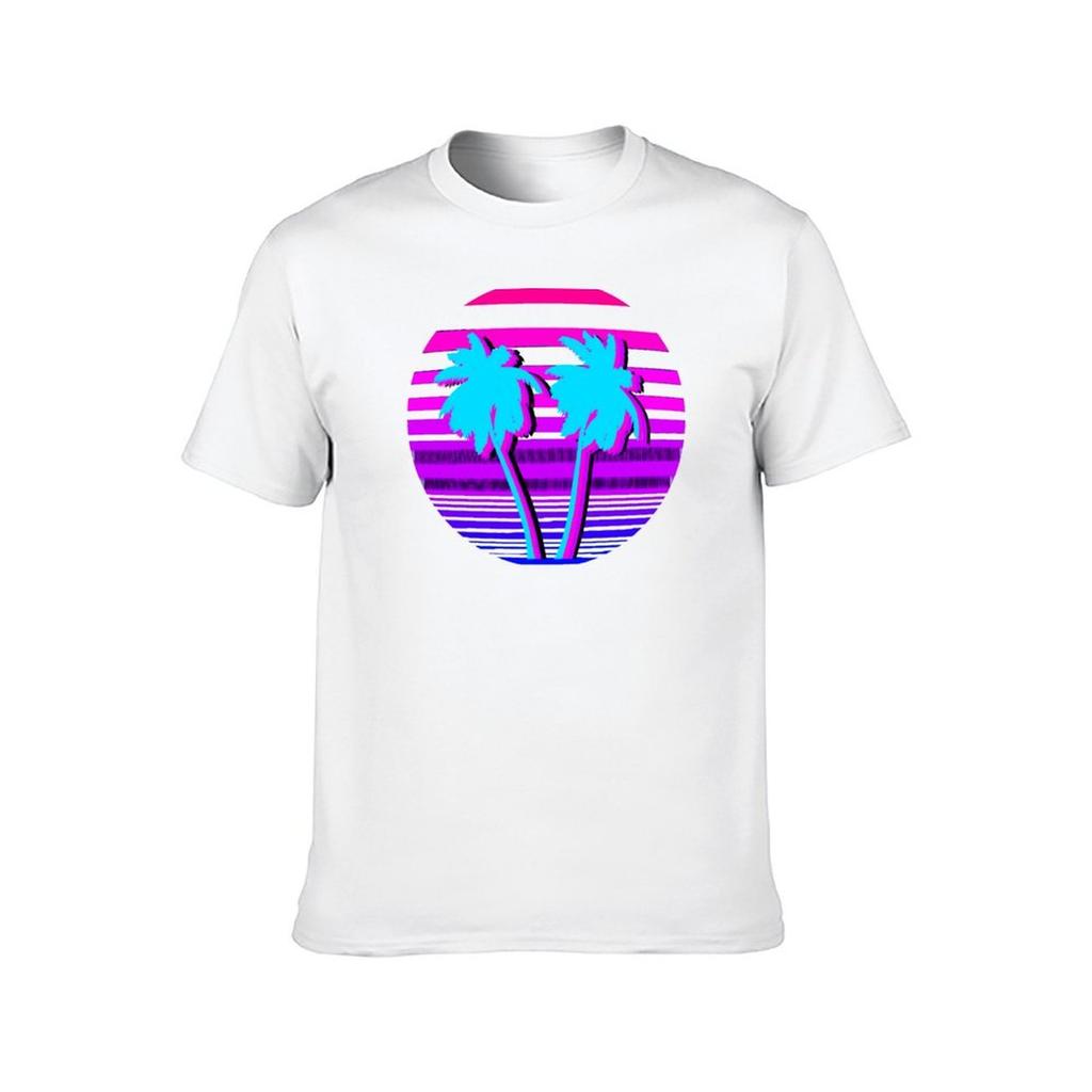Aesthetic Palm trees T-Shirt man t shirt cotton high quality t shirts for man pack white T-Shirt