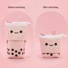 Cute Pencil Case Vertical Pencil Holder Retractable Makeup Case With Kawaii Smiling Face Pencil Case Free Funny Signature Pen