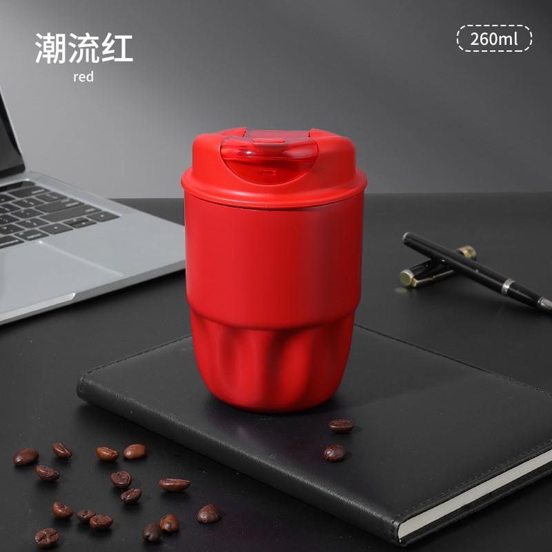 Stainless Steel 316 Double-Drink Insulated Travel Coffee Cup With Straw Lid Portable Mini Thermos Office Outdoor