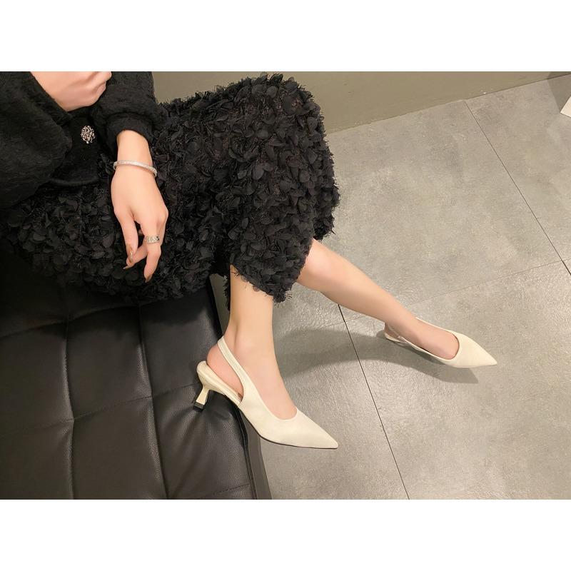 New Pointed-toe High Heels for Women Narrow-heeled Flip-flops and Shallow-mouthed Single Shoes